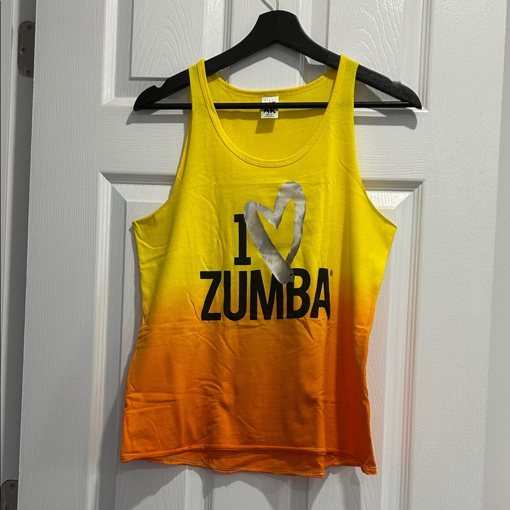 ZUMBA SALE! Vintage Women's Yellow and Orange Tank Top